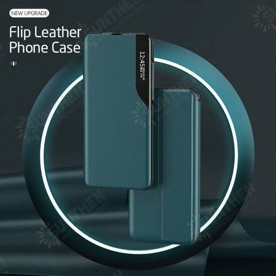 For Xiaomi Mi 11 Lite Case Magnetic Flip Smart Sleep Window View Shockproof PU Leather Full Cover Protective Case Non-Original