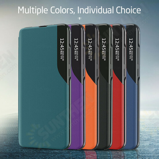 For Xiaomi Mi 11 Lite Case Magnetic Flip Smart Sleep Window View Shockproof PU Leather Full Cover Protective Case Non-Original