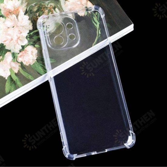 For Xiaomi Mi 11 Protective Case with Air Bag Shockproof Transparent Non-Yellow Soft TPU Back Cover Non-Original