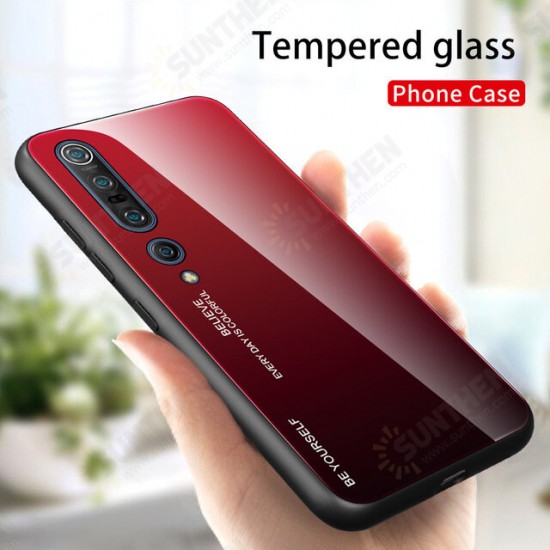 For Xiaomi Mi10 Mi 10 / Mi 10 Pro Case Gradient Color Tempered Glass Shockproof Scratch Resistant Protective Case Back Cover Non-original For Xiaomi Mi10 Mi 10 / Mi 10 Pro Case Gradient Color Tempered Glass Shockproof Scratch Resistant Protective Case Back Cover Non-original