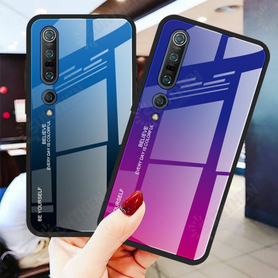 For Xiaomi Mi10 Mi 10 / Mi 10 Pro Case Gradient Color Tempered Glass Shockproof Scratch Resistant Protective Case Back Cover Non-original For Xiaomi Mi10 Mi 10 / Mi 10 Pro Case Gradient Color Tempered Glass Shockproof Scratch Resistant Protective Case Back Cover Non-original