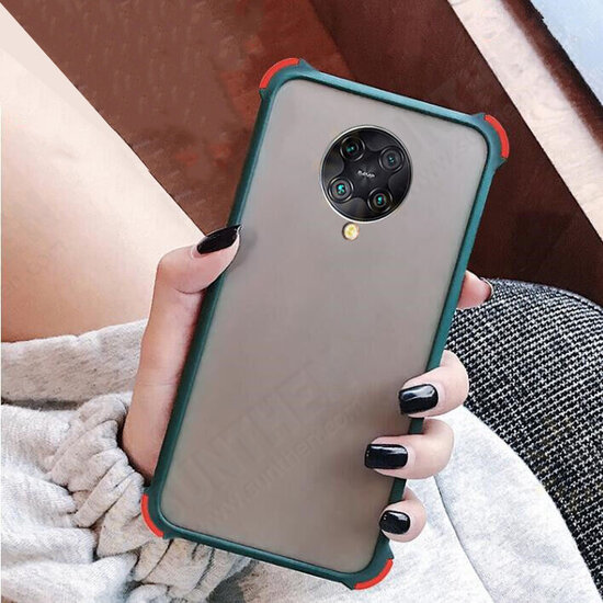 For Xiaomi Poco F2 Pro / Xiaomi Redmi K30 Pro Case Airbag Shockproof Anti-fingerprint Matte Translucent Hard PC&Soft Silicone Edge Protective Case Non-original