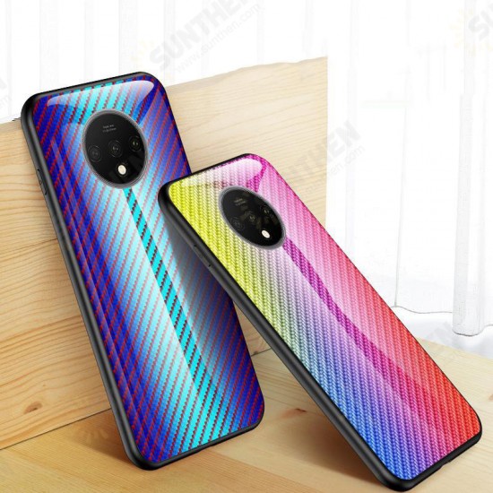 For Xiaomi Poco F2 Pro / Xiaomi Redmi K30 Pro Case Carbon Fiber Pattern Gradient Color Tempered Glass Shockproof Scratch Resistant Protective Case Non-original For Xiaomi Poco F2 Pro / Xiaomi Redmi K30 Pro Case Carbon Fiber Pattern Gradient Color Tempered Glass Shockproof Scratch Resistant Protective Case Non-original