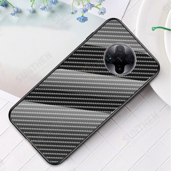 For Xiaomi Poco F2 Pro / Xiaomi Redmi K30 Pro Case Carbon Fiber Pattern Gradient Color Tempered Glass Shockproof Scratch Resistant Protective Case Non-original For Xiaomi Poco F2 Pro / Xiaomi Redmi K30 Pro Case Carbon Fiber Pattern Gradient Color Tempered Glass Shockproof Scratch Resistant Protective Case Non-original