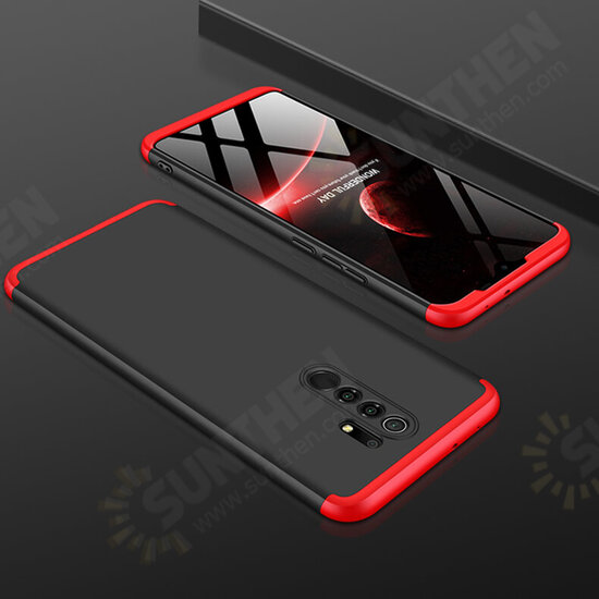For Xiaomi Redmi 9 Case 3 in 1 Detachable Double Dip with Lens Protect Anti-fingerprint Shockproof PC Protective Case Non-original For Xiaomi Redmi 9 Case 3 in 1 Detachable Double Dip with Lens Protect Anti-fingerprint Shockproof PC Protective Case Non-original