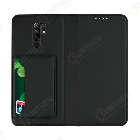 For Xiaomi Redmi 9 Case Business Flip Magnetic with Multi-Card Slots Wallet Shockproof PU Leather Protective Case Non-Original