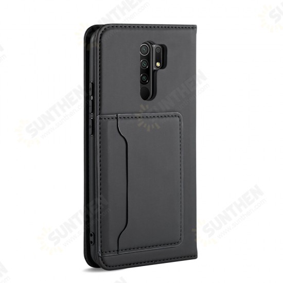 For Xiaomi Redmi 9 Case Business Flip Magnetic with Multi-Card Slots Wallet Shockproof PU Leather Protective Case Non-Original