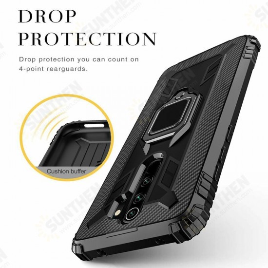 For Xiaomi Redmi 9 Case Carbon Fiber Pattern Shockproof Anti-Fingerprint with 360° Rotation Magnetic Ring Bracket PC Protective Case Non-original For Xiaomi Redmi 9 Case Carbon Fiber Pattern Shockproof Anti-Fingerprint with 360° Rotation Magnetic Ring Bracket PC Protective Case Non-original