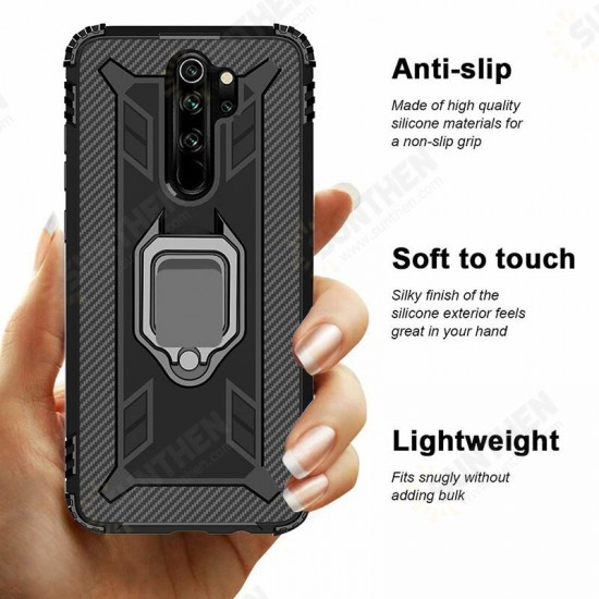For Xiaomi Redmi 9 Case Carbon Fiber Pattern Shockproof Anti-Fingerprint with 360° Rotation Magnetic Ring Bracket PC Protective Case Non-original For Xiaomi Redmi 9 Case Carbon Fiber Pattern Shockproof Anti-Fingerprint with 360° Rotation Magnetic Ring Bracket PC Protective Case Non-original