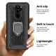 For Xiaomi Redmi 9 Case Carbon Fiber Pattern Shockproof Anti-Fingerprint with 360° Rotation Magnetic Ring Bracket PC Protective Case Non-original