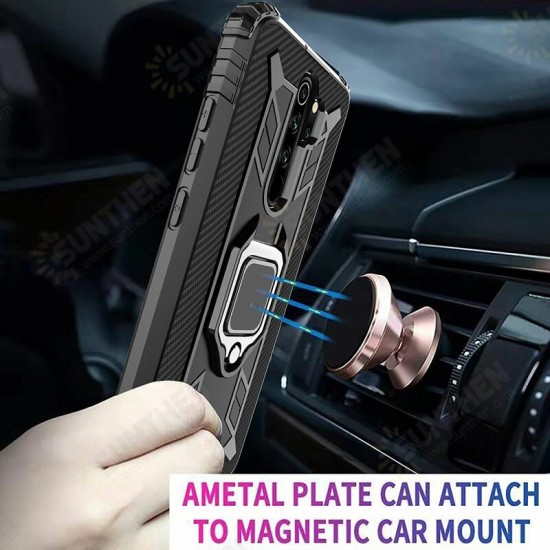 For Xiaomi Redmi 9 Case Carbon Fiber Pattern Shockproof Anti-Fingerprint with 360° Rotation Magnetic Ring Bracket PC Protective Case Non-original For Xiaomi Redmi 9 Case Carbon Fiber Pattern Shockproof Anti-Fingerprint with 360° Rotation Magnetic Ring Bracket PC Protective Case Non-original