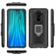 For Xiaomi Redmi 9 Case Carbon Fiber Pattern Shockproof Anti-Fingerprint with 360° Rotation Magnetic Ring Bracket PC Protective Case Non-original