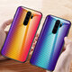 For Xiaomi Redmi 9 Case Carbon Fiber Pattern Gradient Color Tempered Glass Shockproof Scratch Resistant Protective Case Non-original For Xiaomi Redmi 9 Case Carbon Fiber Pattern Gradient Color Tempered Glass Shockproof Scratch Resistant Protective Case Non-original