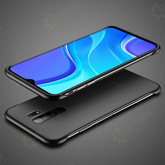 For Xiaomi Redmi 9 Case Frameless Ultra Thin Matte with Finger Ring Hard PC Protective Case Back Cover Non-original