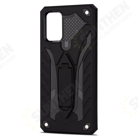 For Xiaomi Redmi 9A Case Shockproof Anti-Fingerprint with Ring Bracket Stand PC + TPU Protective Case Non-original