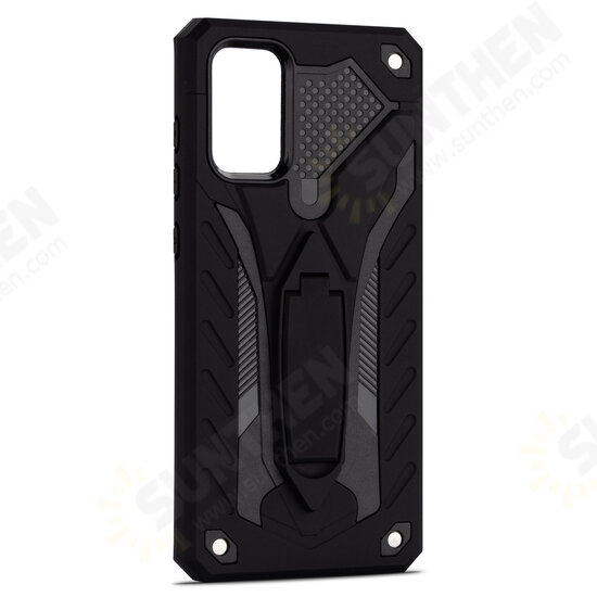 For Xiaomi Redmi 9A Case Shockproof Anti-Fingerprint with Ring Bracket Stand PC + TPU Protective Case Non-original