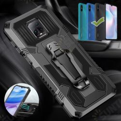 For Xiaomi Redmi 9A Case Dual-Layer Rugged Magnetic with Belt Clip Stand Non-Slip Anti-Fingerprint Shockproof Protective Case Non-Original