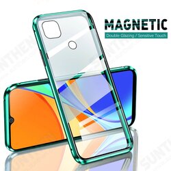For Xiaomi Redmi 9C Case 360° Magnetic Flip Touch Screen Double-Sided 9H Tempered Glass + Metal Full Body Protective Case Non-Original