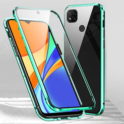 For Xiaomi Redmi 9C Case 360° Magnetic Flip Touch Screen Double-Sided 9H Tempered Glass + Metal Full Body Protective Case Non-Original