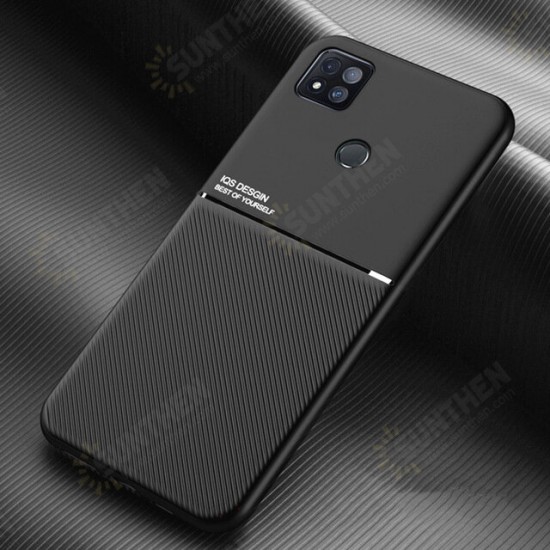 For Xiaomi Redmi 9C Case Magnetic Texture Non-slip Leather TPU Shockproof Protective Case | Non-original