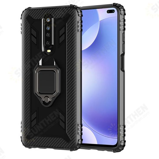 For Xiaomi Redmi K30 Case Carbon Fiber Pattern Shockproof Anti-fingerprint with 360° Rotation Magnetic Ring Bracket PC Protective Case Non-original For Xiaomi Redmi K30 Case Carbon Fiber Pattern Shockproof Anti-fingerprint with 360° Rotation Magnetic Ring Bracket PC Protective Case Non-original