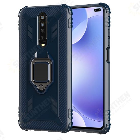 For Xiaomi Redmi K30 Case Carbon Fiber Pattern Shockproof Anti-fingerprint with 360° Rotation Magnetic Ring Bracket PC Protective Case Non-original For Xiaomi Redmi K30 Case Carbon Fiber Pattern Shockproof Anti-fingerprint with 360° Rotation Magnetic Ring Bracket PC Protective Case Non-original