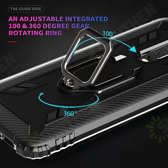 For Xiaomi Redmi K30 Case Carbon Fiber Pattern Shockproof Anti-fingerprint with 360° Rotation Magnetic Ring Bracket PC Protective Case Non-original For Xiaomi Redmi K30 Case Carbon Fiber Pattern Shockproof Anti-fingerprint with 360° Rotation Magnetic Ring Bracket PC Protective Case Non-original
