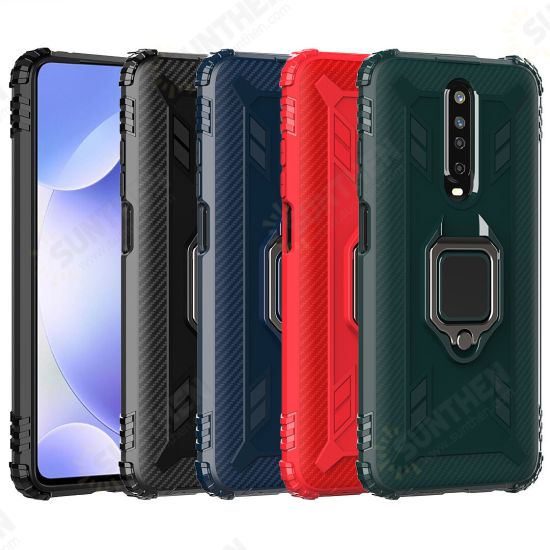 For Xiaomi Redmi K30 Case Carbon Fiber Pattern Shockproof Anti-fingerprint with 360° Rotation Magnetic Ring Bracket PC Protective Case Non-original For Xiaomi Redmi K30 Case Carbon Fiber Pattern Shockproof Anti-fingerprint with 360° Rotation Magnetic Ring Bracket PC Protective Case Non-original