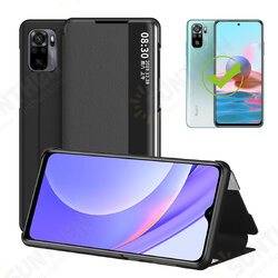For Xiaomi Redmi Note 10 / Redmi Note 10S Case Magnetic Foldable Flip Smart Sleep Window View Stand PU Leather Protective Case Non-Original For Xiaomi Redmi Note 10 / Redmi Note 10S Case Magnetic Foldable Flip Smart Sleep Window View Stand PU Leather Protective Case Non-Original