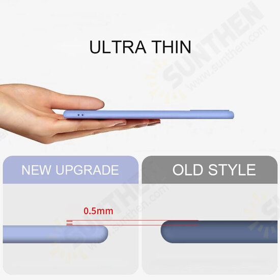 For Xiaomi Redmi Note 10 / Redmi Note 10S Case Smooth Shockproof with Lens Protector Soft Liquid Silicone Rubber Protective Case Non-Original