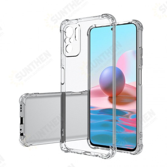 For Xiaomi Redmi Note 10 / Redmi Note 10S Case with Air Bag Shockproof Transparent Non-Yellow Soft TPU Protective Case Non-Original