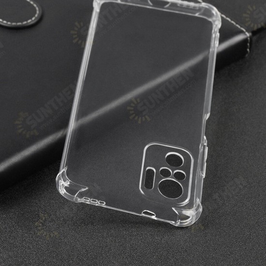 For Xiaomi Redmi Note 10 / Redmi Note 10S Case with Air Bag Shockproof Transparent Non-Yellow Soft TPU Protective Case Non-Original