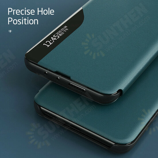 For Xiaomi Redmi Note 10 5G / POCO M3 Pro 5G NFC Global Version Case Magnetic Flip Smart Sleep Window View Shockproof PU Leather Full Cover Protective Case Non-Original