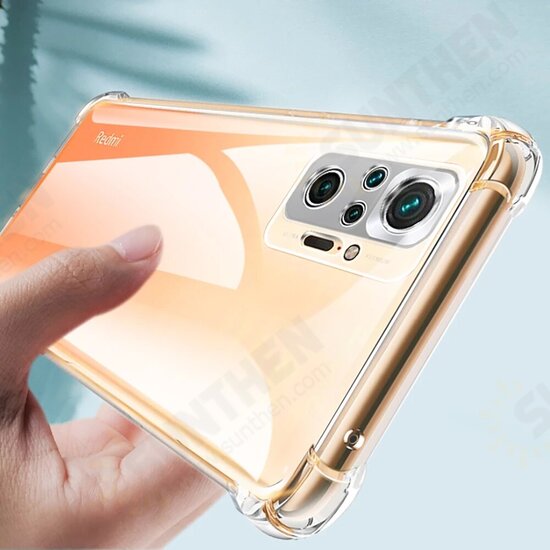 For Xiaomi Redmi Note 10 Pro / Redmi Note 10 Pro Max Case with Air Bag Shockproof Transparent Non-Yellow Soft TPU Protective Case Non-Original