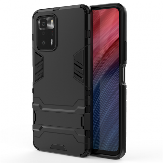For Xiaomi Redmi Note 10 Pro 5G Case with Bracket Shockproof PC Protective Case Back Cover Non-Original