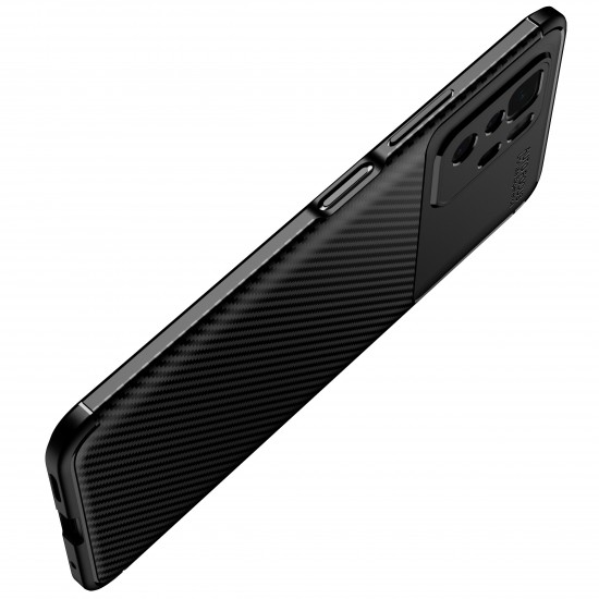 For Xiaomi Redmi Note 10 Pro 5G Case Luxury Carbon Fiber Pattern Shockproof Silicone Protective Case Non-Original