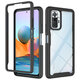 For Xiaomi Redmi Note 10 Pro/ Redmi Note 10 Pro Max Case 2-IN-1 Shockproof Anti-Fingerprint Transparent Acrylic TPU + PC Full Cover Protective Case Non-Original