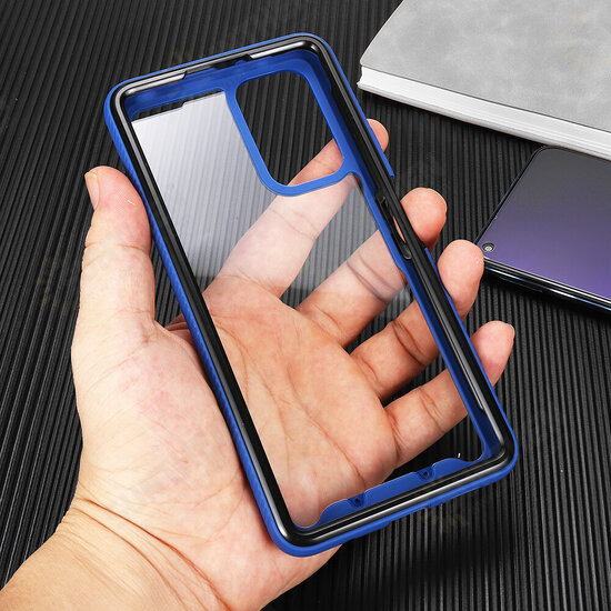 For Xiaomi Redmi Note 10 Pro/ Redmi Note 10 Pro Max Case 2-IN-1 Shockproof Anti-Fingerprint Transparent Acrylic TPU + PC Full Cover Protective Case Non-Original