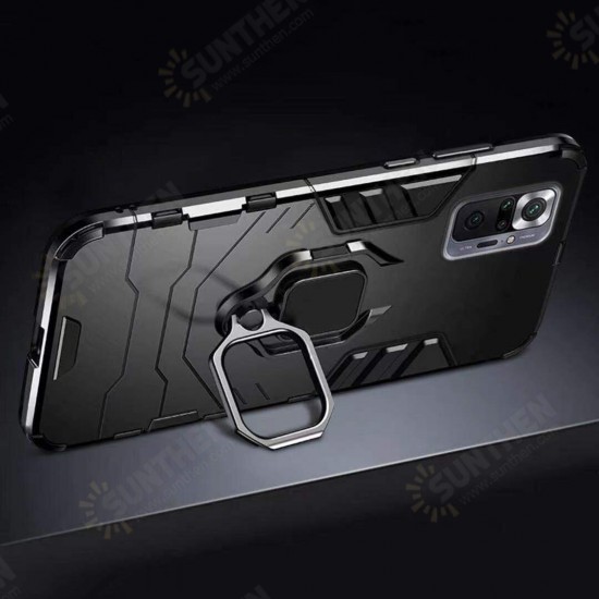 For Xiaomi Redmi Note 10 Pro/ Redmi Note 10 Pro Max Case Shockproof Magnetic with 360° Rotation Finger Ring Holder Stand PC Protective Case Non-Original