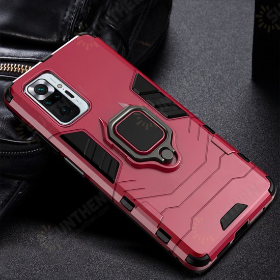 For Xiaomi Redmi Note 10 Pro/ Redmi Note 10 Pro Max Case Shockproof Magnetic with 360° Rotation Finger Ring Holder Stand PC Protective Case Non-Original