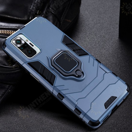For Xiaomi Redmi Note 10 Pro/ Redmi Note 10 Pro Max Case Shockproof Magnetic with 360° Rotation Finger Ring Holder Stand PC Protective Case Non-Original