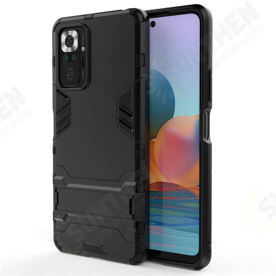 For Xiaomi Redmi Note 10 Pro/ Redmi Note 10 Pro Max Case with Bracket Shockproof PC Protective Case Back Cover Non-Original