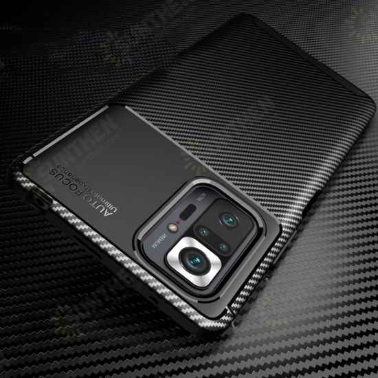 For Xiaomi Redmi Note 10 Pro/ Redmi Note 10 Pro Max Case Luxury Carbon Fiber Pattern Shockproof Silicone Protective Case Non-Original