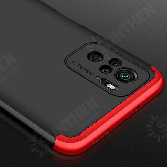 For Xiaomi Redmi Note 10 /Redmi Note 10S Case 3 in 1 Detachable Double Dip with Lens Protect Anti-Fingerprint Shockproof PC Protective Case Non-Original