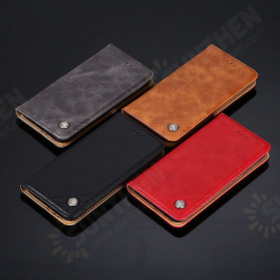 For Xiaomi Redmi Note 10/ Redmi Note 10S Case Retro Flip with Multi-Card Slot PU Leather Shockproof Full Body Protective Case Non-Original