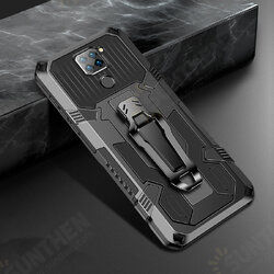 For Xiaomi Redmi Note 9 / Redmi 10X 4G Case Dual-Layer Rugged Magnetic with Belt Clip Stand Non-Slip Anti-Fingerprint Shockproof Protective Case Non-Original