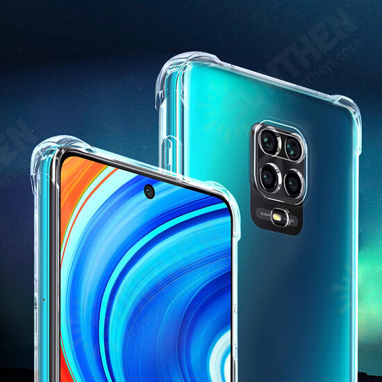 For Xiaomi Redmi Note 9 Case Air Bag Shockproof Lens Protect Transparent Non-yellow Soft TPU Protective Case Non-original