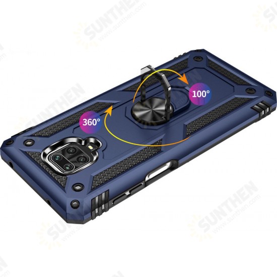 For Xiaomi Redmi Note 9 Case Magnetic Adsorption Shockproof with Finger Ring Holder Stand PC + TPU Protective Case Non-original For Xiaomi Redmi Note 9 Case Magnetic Adsorption Shockproof with Finger Ring Holder Stand PC + TPU Protective Case Non-original