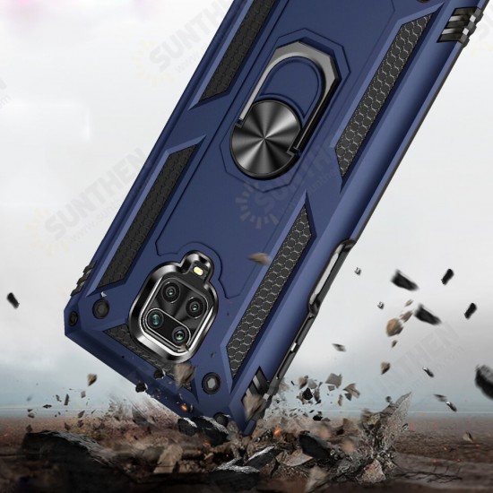 For Xiaomi Redmi Note 9 Case Magnetic Adsorption Shockproof with Finger Ring Holder Stand PC + TPU Protective Case Non-original For Xiaomi Redmi Note 9 Case Magnetic Adsorption Shockproof with Finger Ring Holder Stand PC + TPU Protective Case Non-original