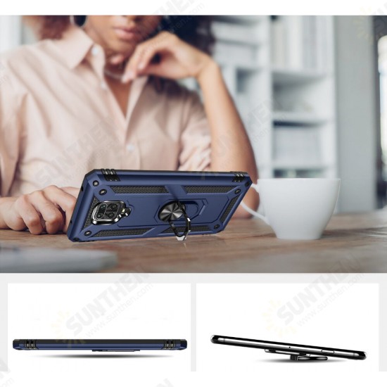 For Xiaomi Redmi Note 9 Case Magnetic Adsorption Shockproof with Finger Ring Holder Stand PC + TPU Protective Case Non-original For Xiaomi Redmi Note 9 Case Magnetic Adsorption Shockproof with Finger Ring Holder Stand PC + TPU Protective Case Non-original